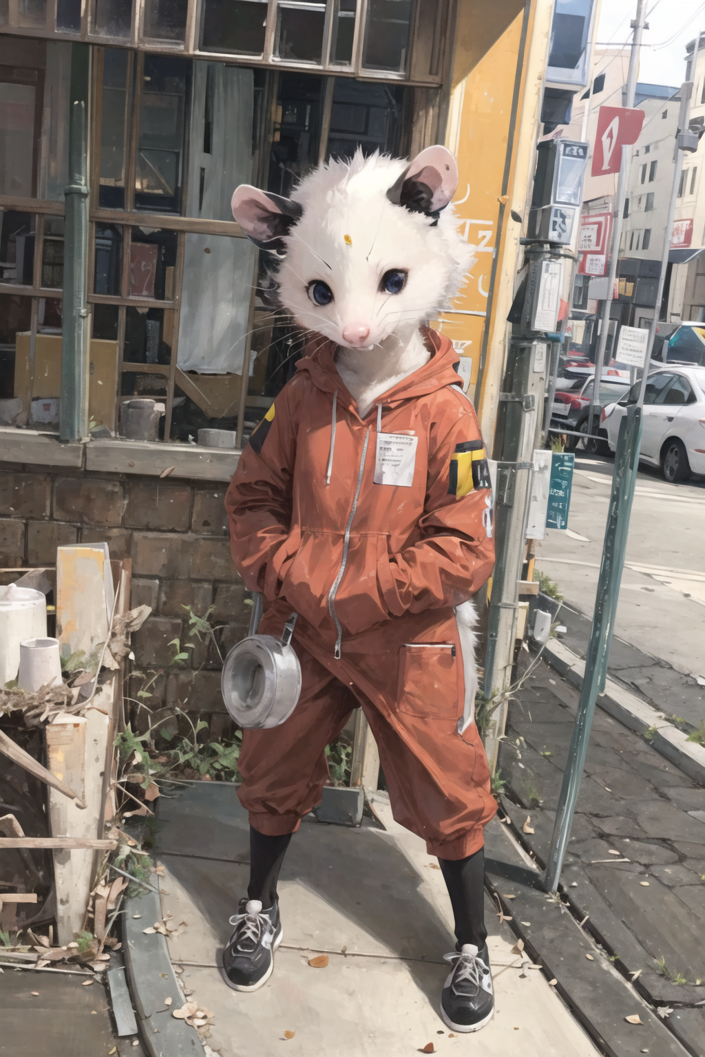 00158-3341804606-masterpiece, best quality, highres,solo, opossum ,worker suit ,white hair__lora_opossum_0.75_ ,furry rat girl.png